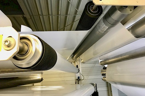 ESR-BR80/110 finds various applications in blown film lines (here in a turning bar system)